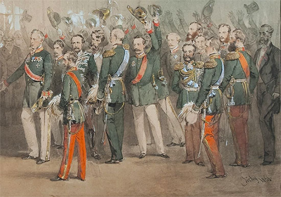 М. Зичи. Высочайший прием в Зимнем дворце 5 апреля 1866 года после первого покушения на императора Александра II