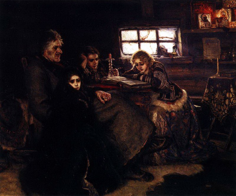 Картина В.И.Сурикова "Меншиков в Берёзовске" холст, масло. 1883 год