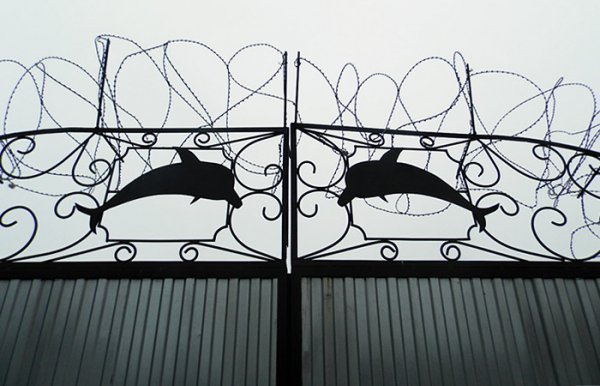 Тюремные ворота с дельфинами