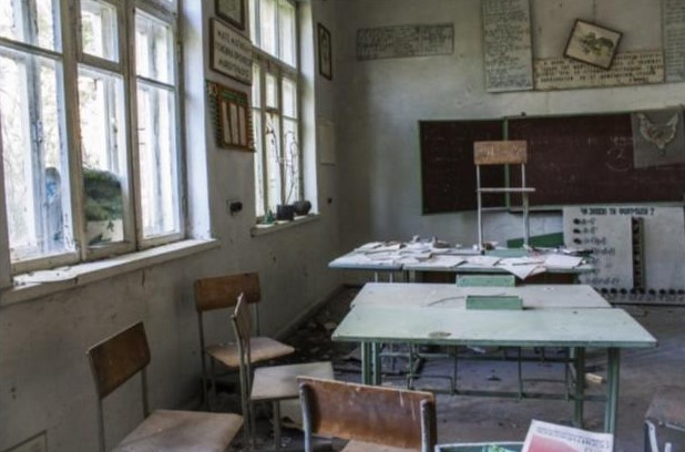 школа в Чернобыле после аварии на АЭС