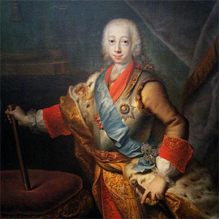 Г. Гроот. Портрет великого князя Петра Федоровича